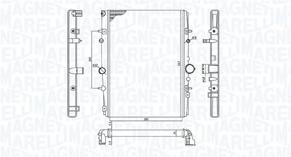 Variklio radiatorius MAGNETI MARELLI 350213199400