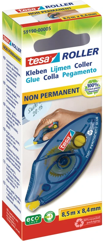 tesa Roller Kleben Non Perm. ecoLogo Einwegroller