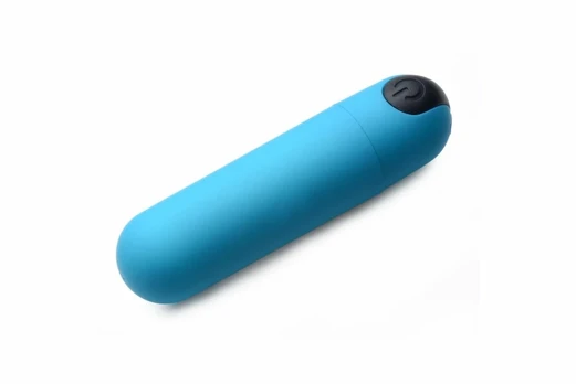 Blue Bang! Bullet Mėlyna - Compact Atsparus vandeniui Vibrating Device with Remote
