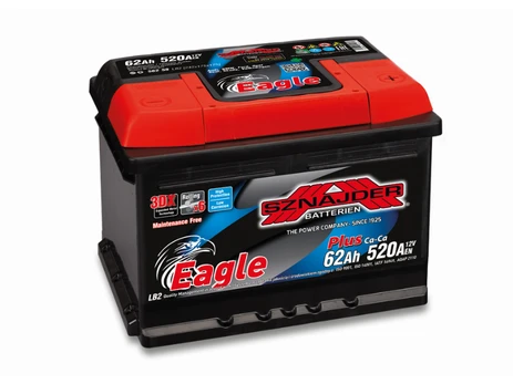 Akumuliatorius Sznajder EAGLE PLUS | 12V 62Ah 520A EN (SZE62RL)
