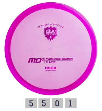 Diskgolfo diskas Midrange Driver C-LINE MD3 Purple