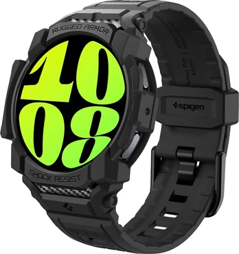 SPIGEN RUGGED ARMOR "PRO" SAMSUNG GALAXY WATCH 7 (44 MM) MATINIS Juodas