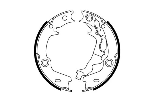 BOSCH 0 986 487 761 Brake shoe set