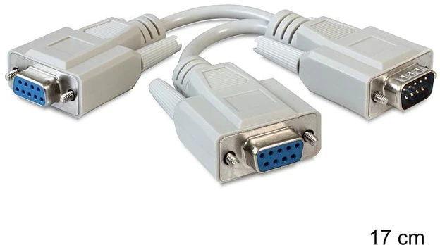 Delock Adapteris Seriell Sub-D9 Stecker > 2 x Buchse 17cm