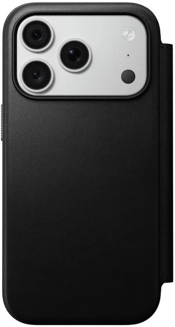 NOMAD leather case for IPHONE 18 Pro/17 Pro compatible with MagSafe (Modern Leather Folio ECCO Leather) juodas