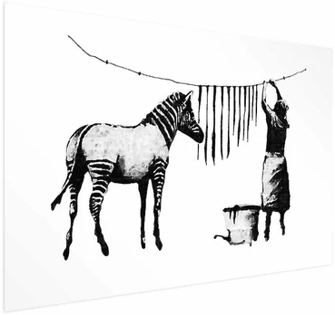 Artgeist Plakatas - Banksy: Zebra Washing