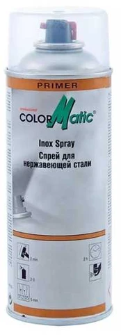 Usorteret ColorMatic Inox spray lysegrå 400ml.