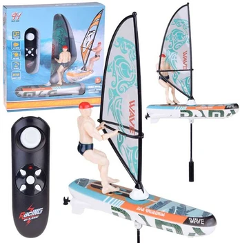 Jokomisiada Remote-controlled, luminous WINDSURFER floating with remote control RC0740