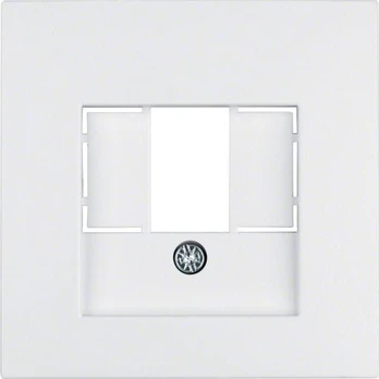 Berker Glas Central element for TAE and loudspeaker socket, snow baltas (10331909)