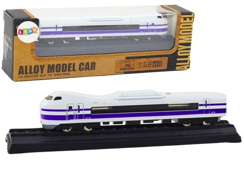 Metalinis traukinio modelis, violetinis/baltas