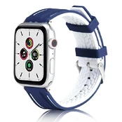 Beline dirželis Apple Watch Solid Silicone 38|40|41mm granatowo-balta navy|baltas kaina