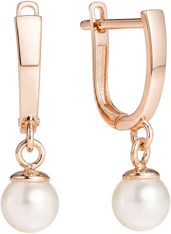 Auksiniai auskarai su perlais Brasco 62511