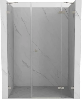 Dušo durys Mexen Lunar, dešininės, 140 cm, transparent/brushed nickel