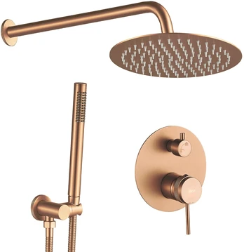 Potinkinis dušo komplektas REA Lungo Grip, Brushed Copper, + Box