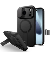 Juodas dėklas Apple iPhone 17 Pro Max telefonui "Tech-Protect Kevlar Aura Magsafe"
