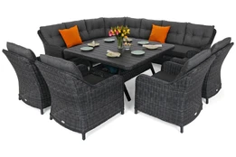 Lauko baldų komplektas Windsor Corner, Grey/Grey Melange kaina