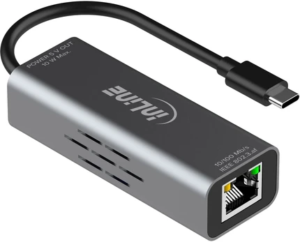 InLine USB-C į RJ45 PoE adapteris su apsauga nuo viršįtampių