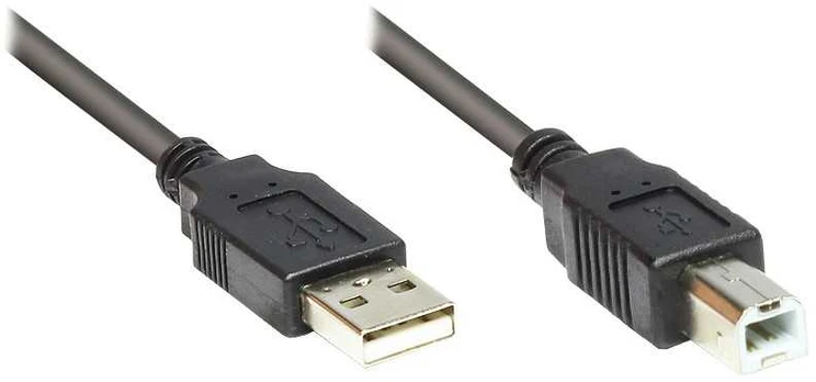 GoodConnections USB 2.0 A > B (ST-ST) 1,8m Adapterkabel Juodas