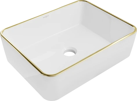 Praustuvas Mexen Catia 48 cm, Baltas/Gold edge