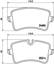Stabdžių trinkelių rinkinys, diskinis stabdys BREMBO P85118 kaina