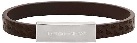 Armani Ruda odinė apyrankė EGS3251040
