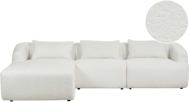 Sofa Beliani Narożnik boucle prawostronny balta SVANSELE