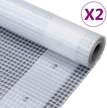 Leno tentai, 2vnt., baltos spalvos, 3x6m, 260g/m²