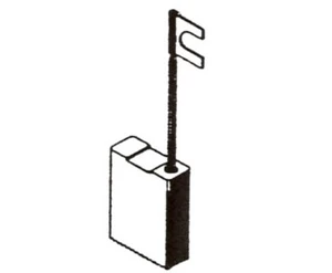Šepetėlis Haushalt, 6.3 mm x 10 mm x 17 mm, 2 vnt.