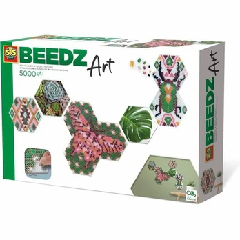 Rinkinys SES Creative Beedz Art – Hex Tiles Botany (FR)