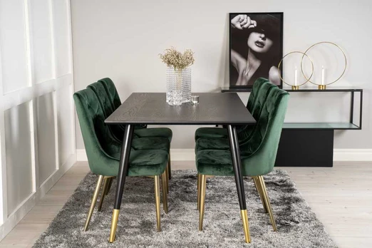 Venture Design Valgomasis stalas, Dipp, 180x90 cm, Juodas