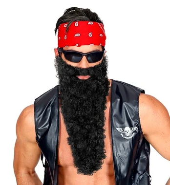 BLACK MAXI BEARD WITH MOUSTACHE