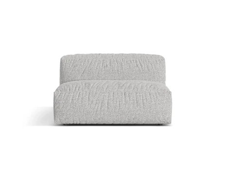 Boucle Modul Armless, "Martina", 1 Seat, 132x106x75, Silver