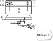 Galinis žibintas HELLA 2TM357 010-011 kaina