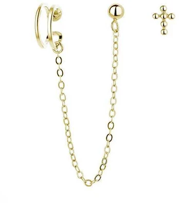 Moiss Asymmetric auksinis-plated sidabrinis earrings E0004300
