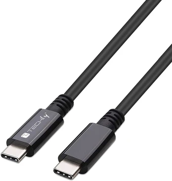Kabelis Techly 362602, 2 x USB-C, 80 cm, juoda, 100 W