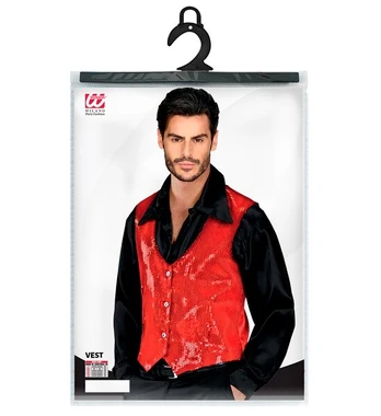 Man "RED SEQUIN VEST"