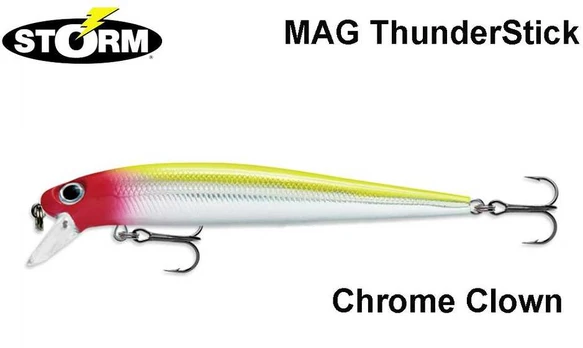 Vobleris Storm ThunderStick MadFlash 13 cm 25 g Chrome Clown