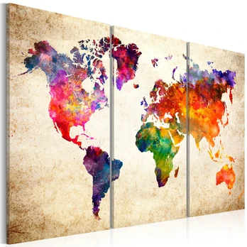 Artgeist Paveikslas - The World's Map in Watercolor