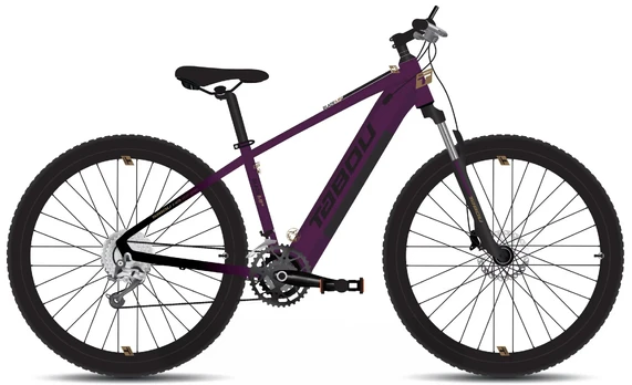 Elektrinis dviratis Tabou Blade UP ECO 29 juodas-violetinė-20" (Dydis: 20")