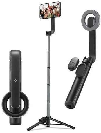 Juodas belaidis trikojis - selfie lazda "Spigen S570W Magsafe Bluetooth"