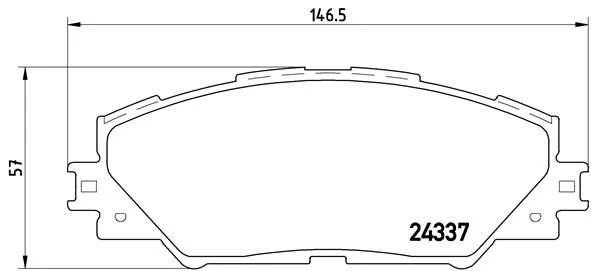Stabdžių trinkelių rinkinys, diskinis stabdys BREMBO P83071