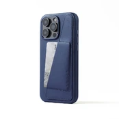 Mujjo Wallet Leather Case for iPhone 16 Pro Max - Blue kaina