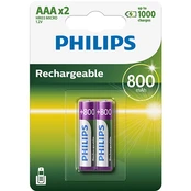 PHILIPS R03B2A80/10 AAA Rechargeable Batteries (2pcs)