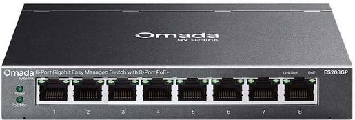 Šakotuvas TP-Link Omada Switch 8x GE ES208GP PoE+