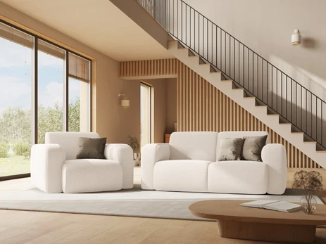 Sofa, Molino, 2 vietų, 170x95x72, juoda