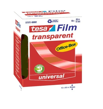 Tesa tesafilm Office Box 10 Rollen 66m 15mm permatomas