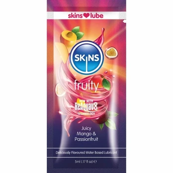 SKINS Fruity Water-Based Lubricant Mango & Passion Fruit 5ml Single-Dose
