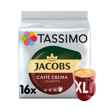 Kavos kapsulės Jacobs Tassimo "Caffe Crema Classico XL" 16 kap.