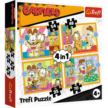 TREFL GARFIELD 4 dėlionių rinkinys
