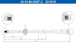 stabdžių žarnelė ATE 24.5140-0397.3